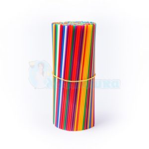 Трубочка прямая алкогольная разноцветная 21см/d3 мм (500 шт/уп)
