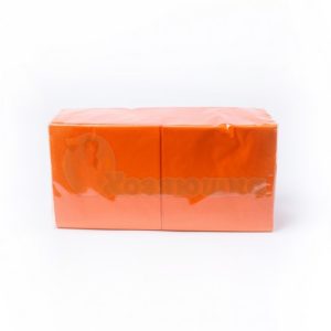 Салфетка оранжевая 2-ух слойная 33*33 см