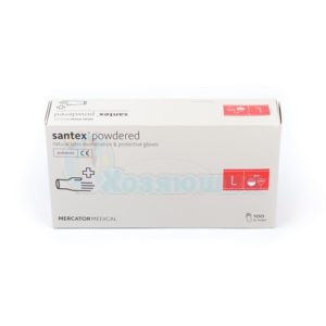 Перчатки латексные L (8 - 9) TM Santex (100 шт/уп)