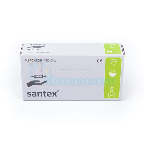 Перчатки латексные S (6 - 7) TM Santex (100 шт/уп)