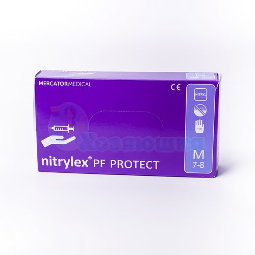 Перчатки нитриловые М (7 - 8) ТМ Nitrylex Protect (200 шт/уп)