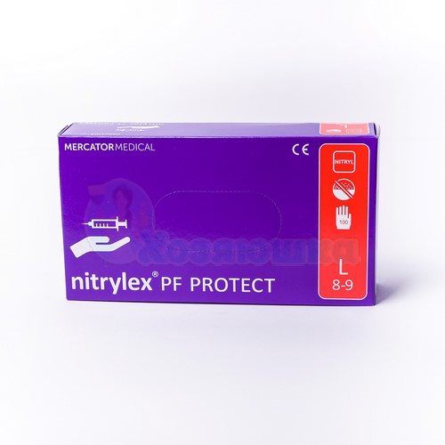 Перчатки нитриловые L (8 - 9) ТМ Nitrylex Protect (200 шт/уп)