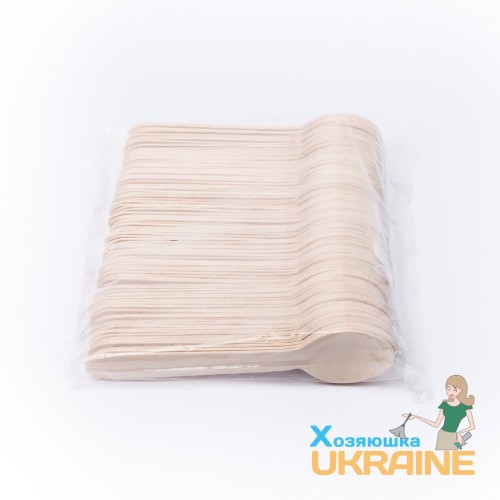 Ложка столовая одноразовая «деревянная» 16,5 см (100 шт/уп)