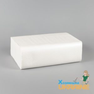 Полотенце бумажное целлюлозное Z-сложения 2-х слойное белое TM Алсу Пак (200 лист/уп)