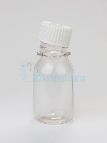 Пластиковая бутылка ПЕТ 50 мл с крышкой ПЕТ 28 мм