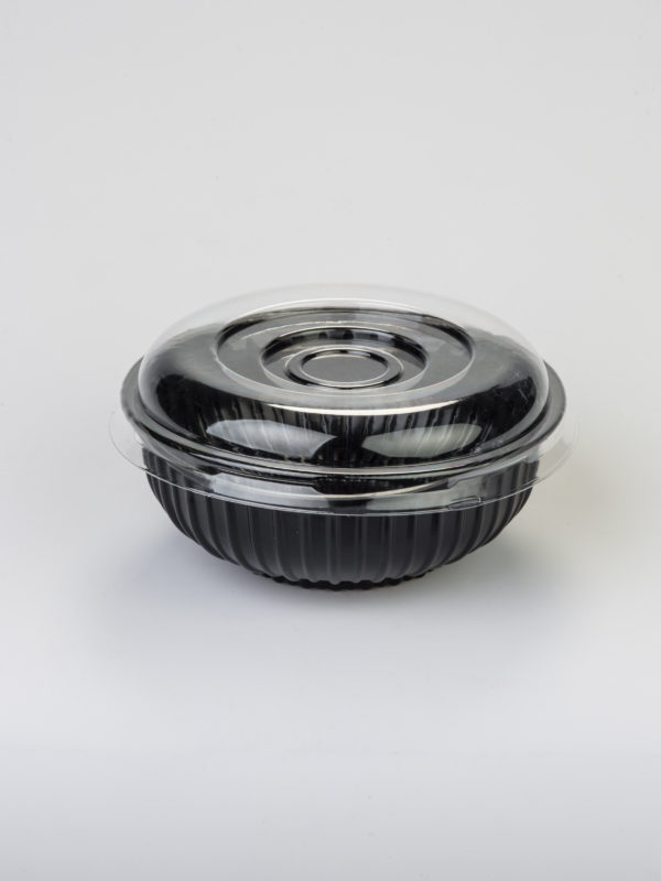 Упаковка 750, (для салата) круглая, черная (750 мл)